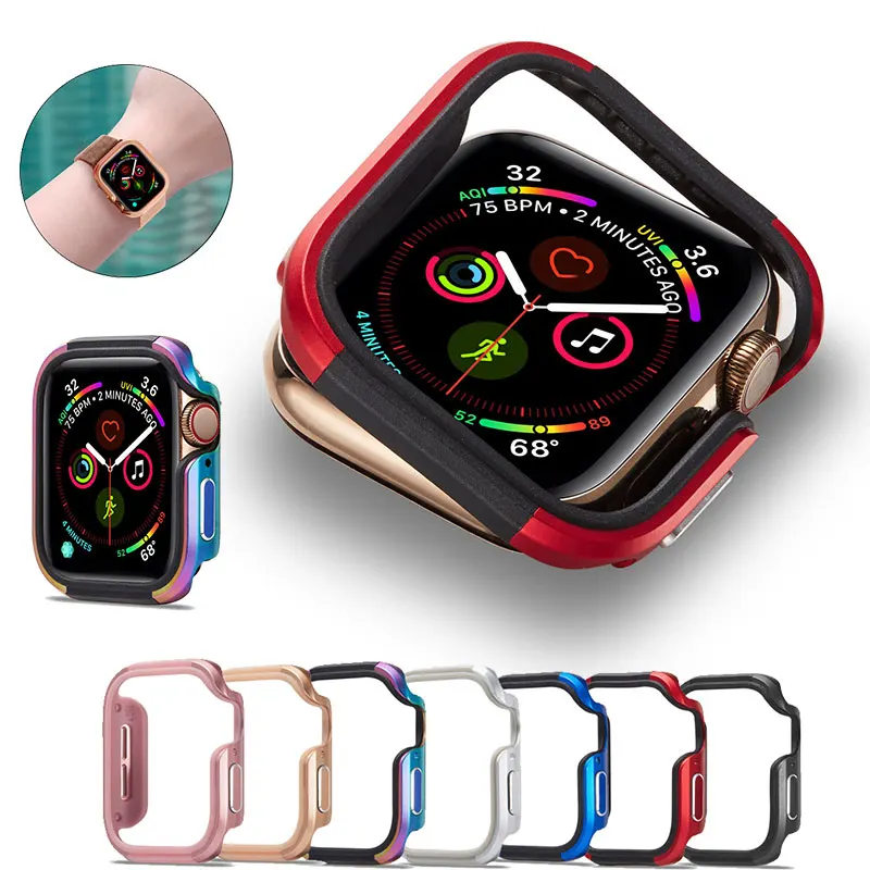 Тонкий чехол для часов Apple Watch 5 4 3 2 1 42 мм 38 тонкий из ТПУ + защита сплава iWatch 44 40 |