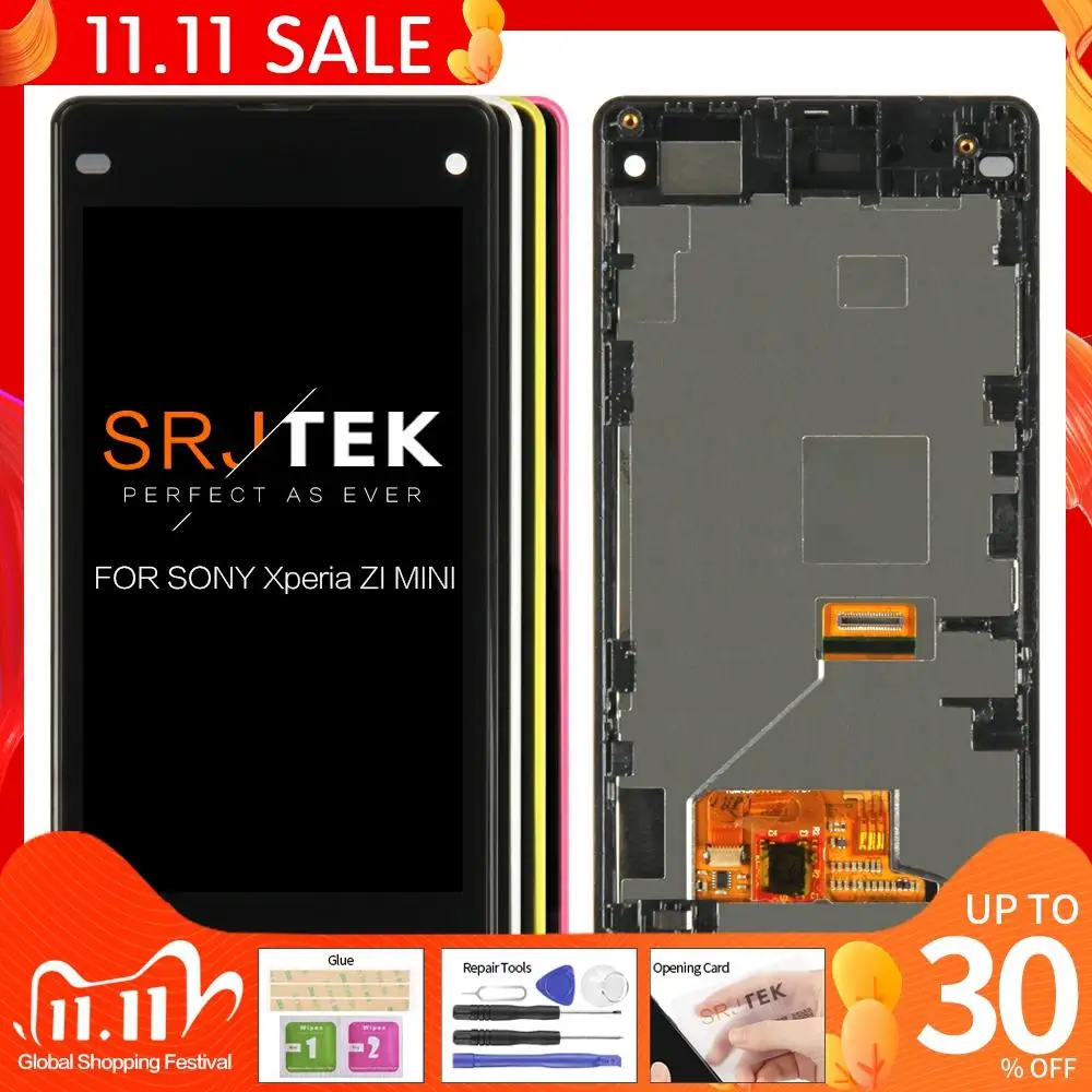 Оригинальный ЖК дисплей для SONY Xperia Z1 Компактный сенсорный экран с рамкой Mini D5503