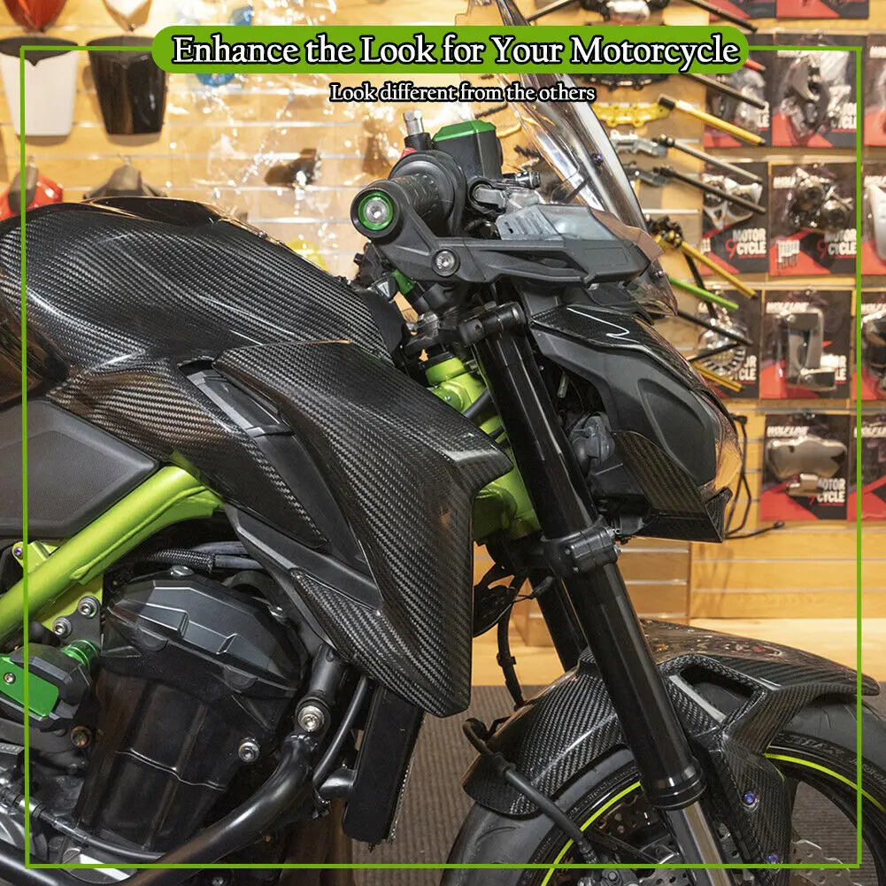 2017 2018 Z900 Gas Tank Side Knee Trim Cover Panel Fairing Cowling Carbon Fiber 2017 2018 Z900 Gas Tank Side Knee Trim Cover Panel Fairing Cowling Carbon Fiber