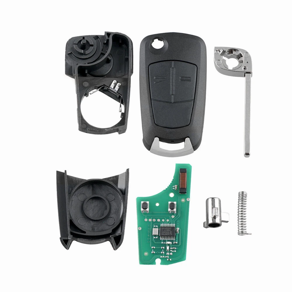 

New Car Remote keychain Key 2-Buttons for Opel Vauxhall Astra H 2004-2009 Zafira B 2005-2013 DIY Remote Key 434MHZ