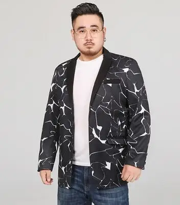 Костюм с принтом, пиджак, красный костюм с принтом, блейзер, шаль, лацкан, мужская куртка, пользовательский мужской топ, пиджак, размер L-8XL - Цвет: Picture style