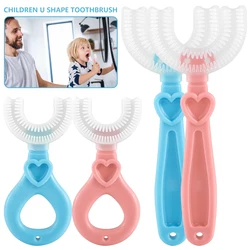 Children Baby Toothbrush 360 Degree U-shaped Child Toothbrush Teethers Soft Silicone Baby Brush Kids Teeth Oral Care Cleaning