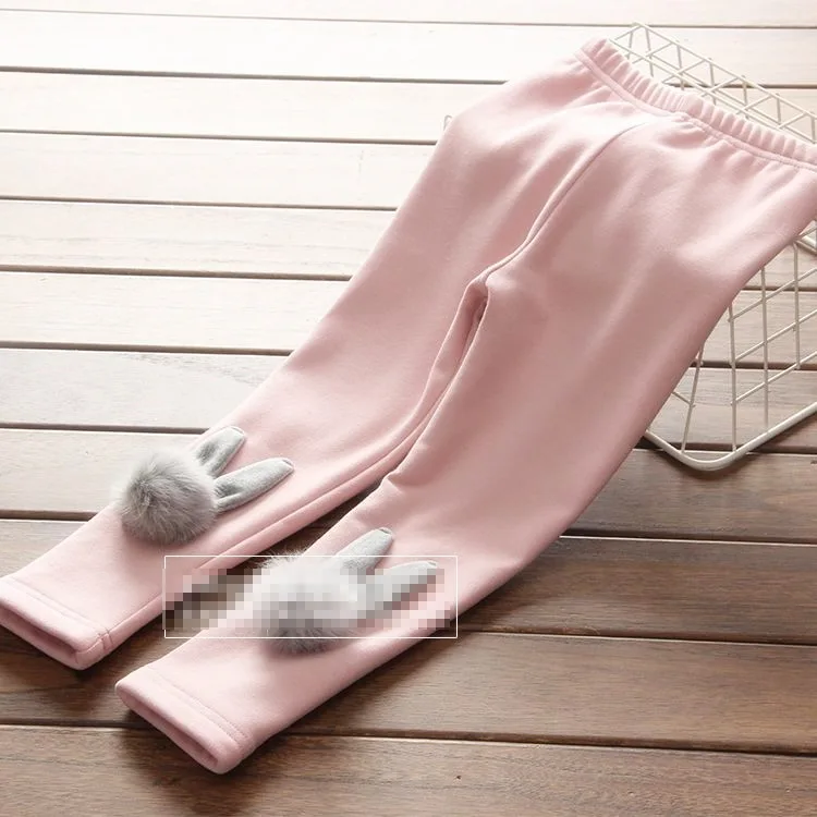 Autumn Clothing New Style Korean-style Girls Brushed And Thick Leggings Crawler