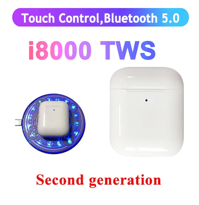 

i8000 TWS second generations Touch Control Wireless Earphone 8D Super Bass pk i2000 i3000 i1000 i500 i9000 for all smartphone