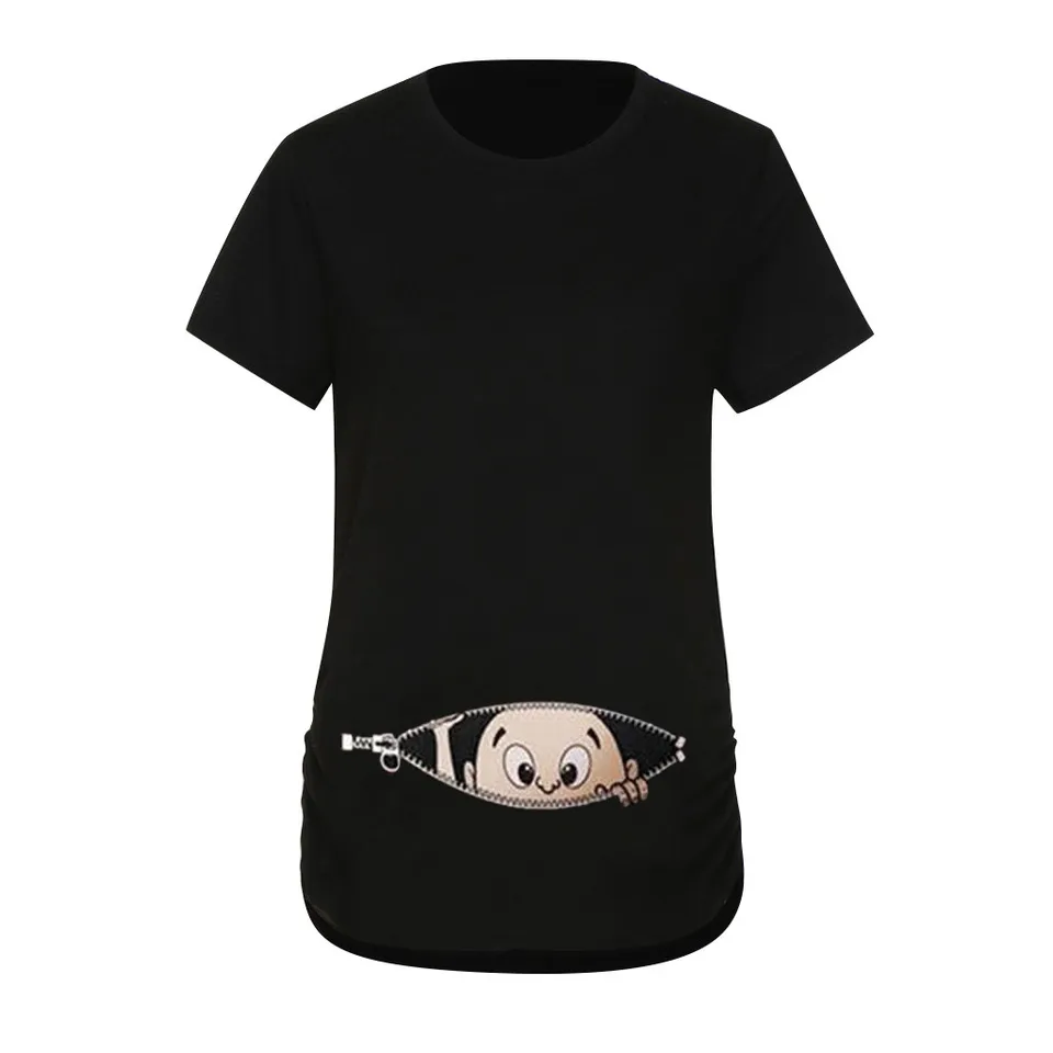Ropa Premama De Manga Corta Para Mujer Camisetas Divertidas Con
