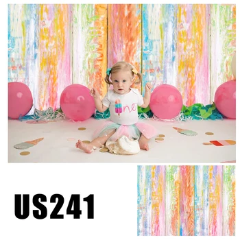 

Retro Wooden Plank Photography Backdrops Color Wood Floor Photo Background Newborn Birthday Children Photocall Props US-241