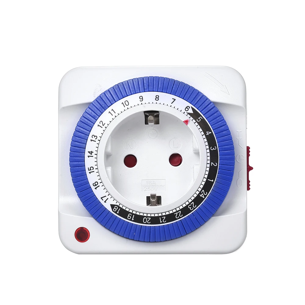 

Plug-in 24 Hour Timer Socket Mechanical Program Timer Switch Socket Wall Outlet Protector Energy Saveing EU/US Plug 48 switch
