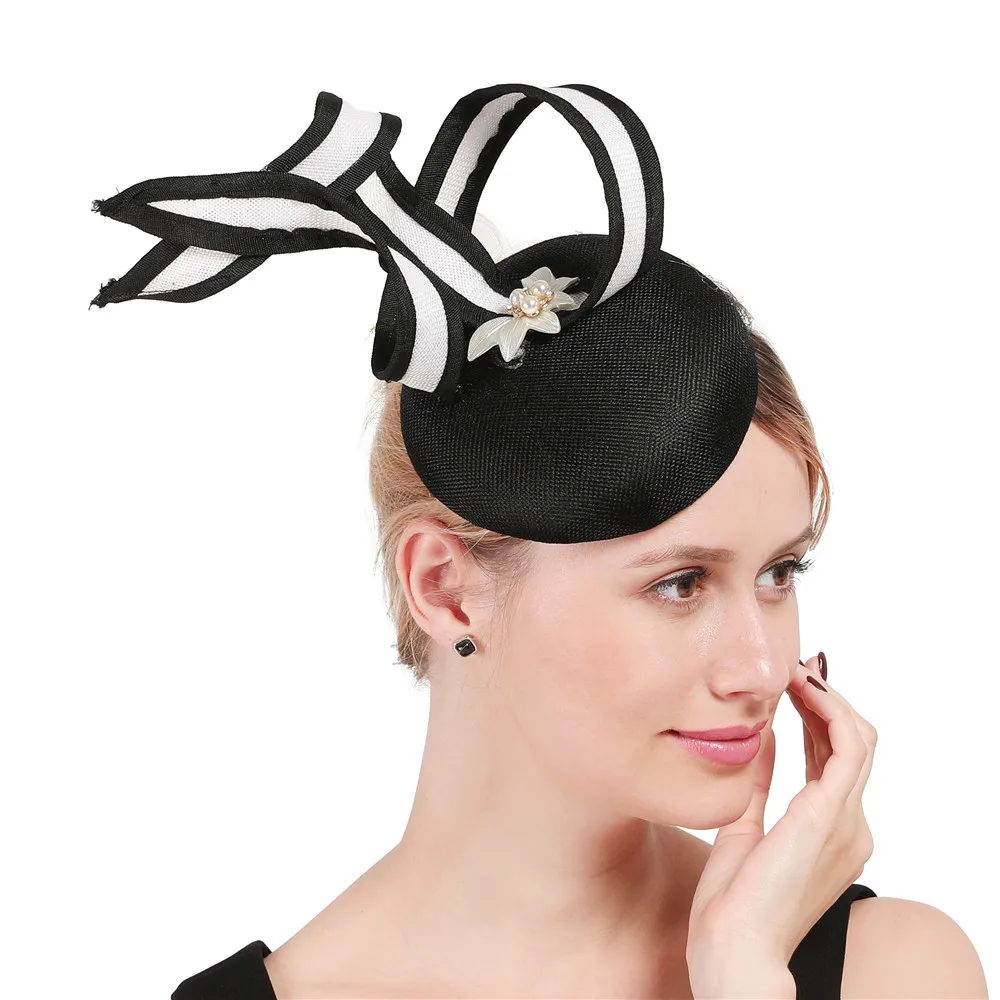 Millinery, черные шляпы-федоры, вуалетки, великолепные женские вечерние головные уборы, аксессуары с повязкой на голову, для женщин, для особых случаев, новая мода