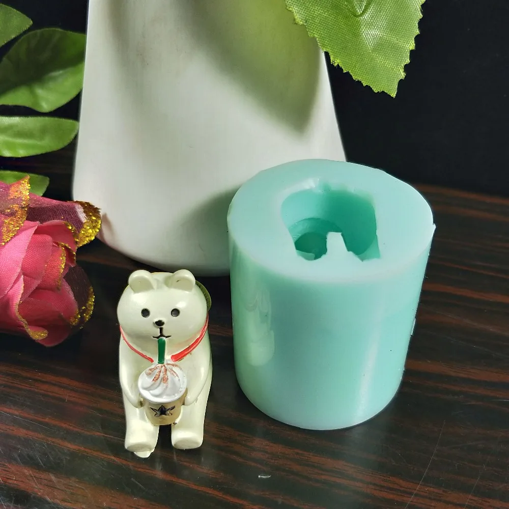 3D мини животные силиконовые формы инструменты для украшения Рождественского торта DIY ручной работы шоколадная форма свеча помадка формы для Мусса торта инструменты