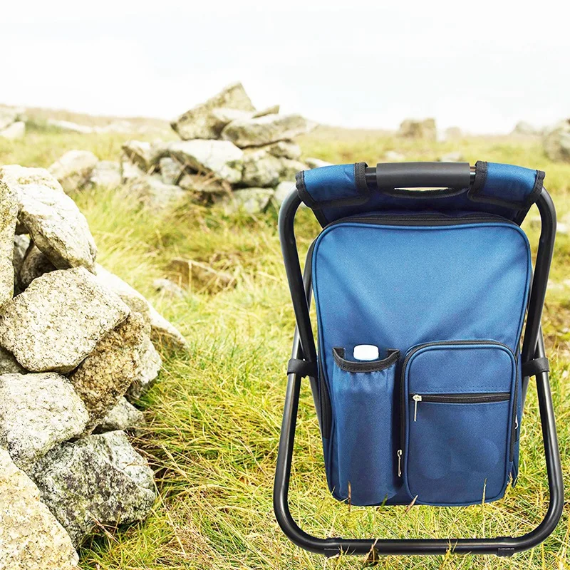 2 шт Рюкзак со стулом портативный кемпинг стул складной стул с двойным слоем Оксфорд сумка-холодильник из ткани для рыбалки Кемпинг дом