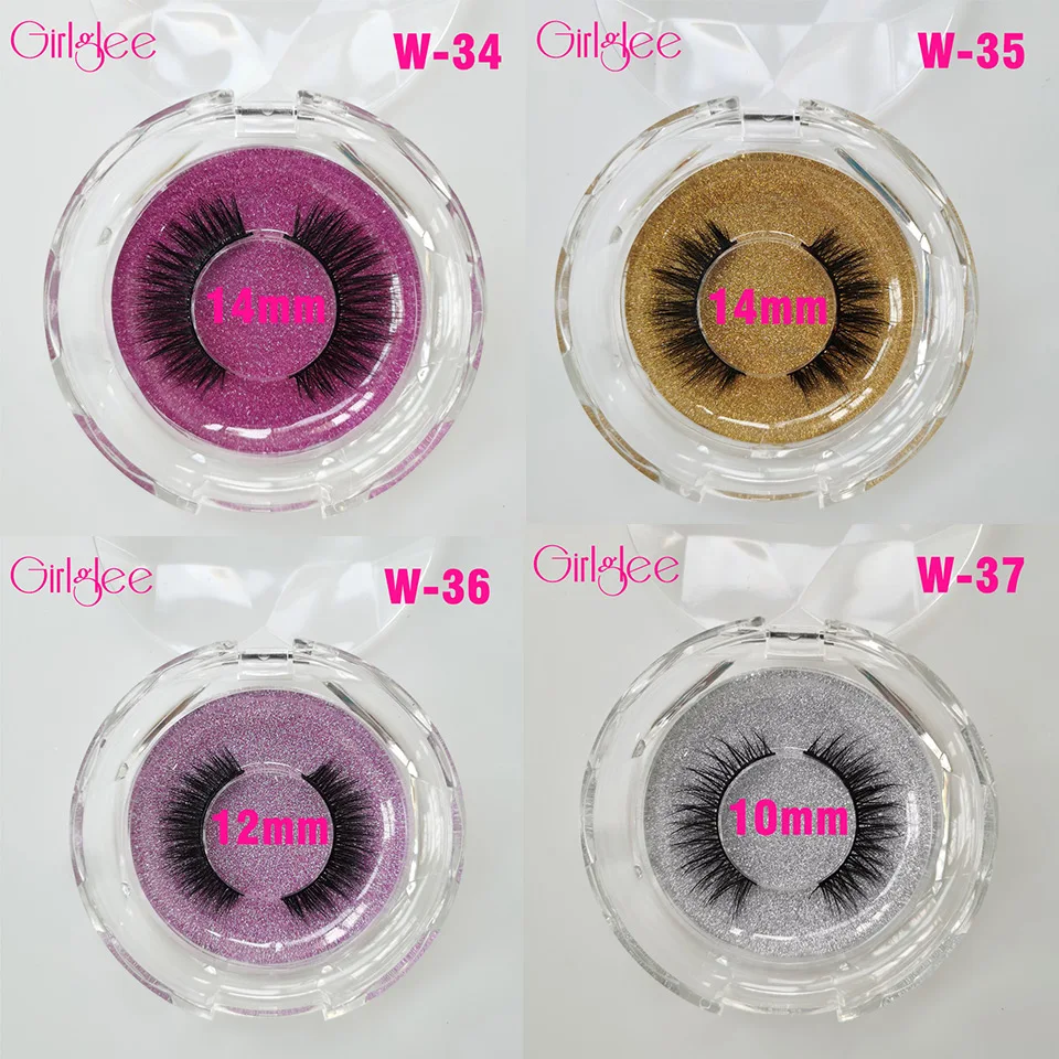 Natural Lashes Short 3D Mink Lashes Makeup 14 W34-37