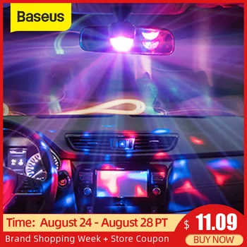 

Baseus Moon Light Led Music Magic Ball Lamp Mobile Phone DJ Magic Ball Light Atmosphere Car Voice Control Mini Stage Lighting