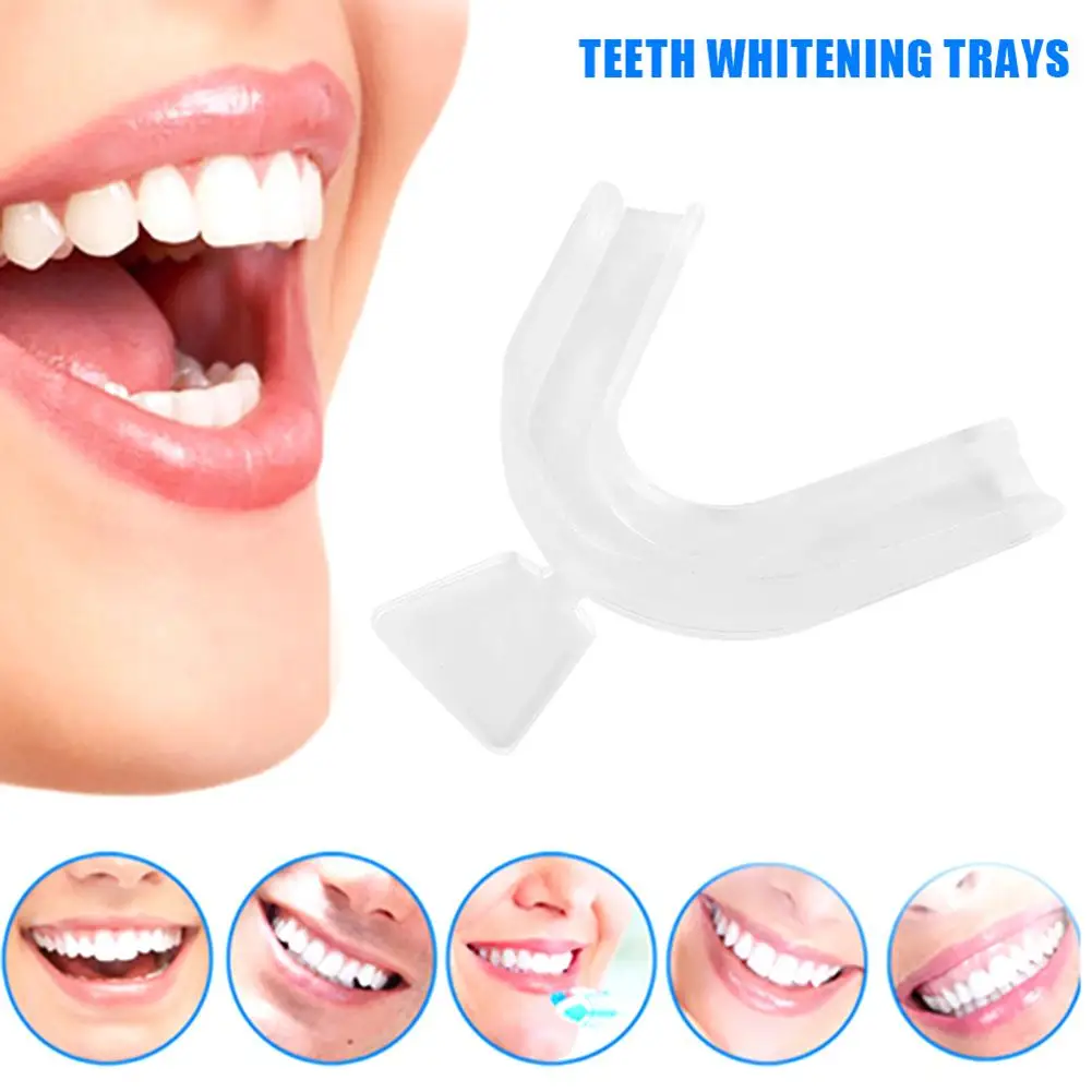 

2Pcs Teeth Whitening Tray Dental Care Mouth Guard Silicone Thermoform Food Grade Dental Brace Oral Hygiene Care Tool