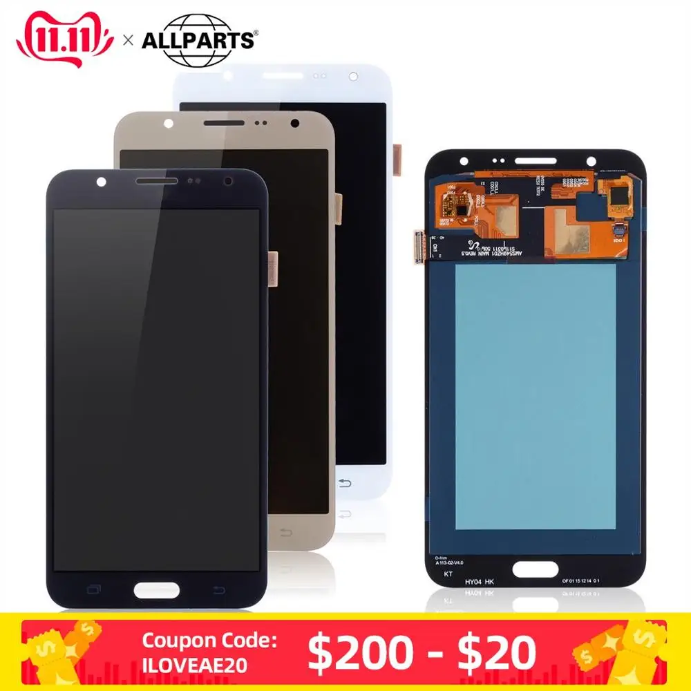 AMOLED Дисплей для SAMSUNG Galaxy J7 2015 J700 J700F J700M J700H в сборе с тачскрином Оригинал 5.5"
