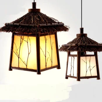 

Bamboo Chinese pendant lights personality original living room restaurant bar cafe staircase home lighting pendant lamps ZP8985