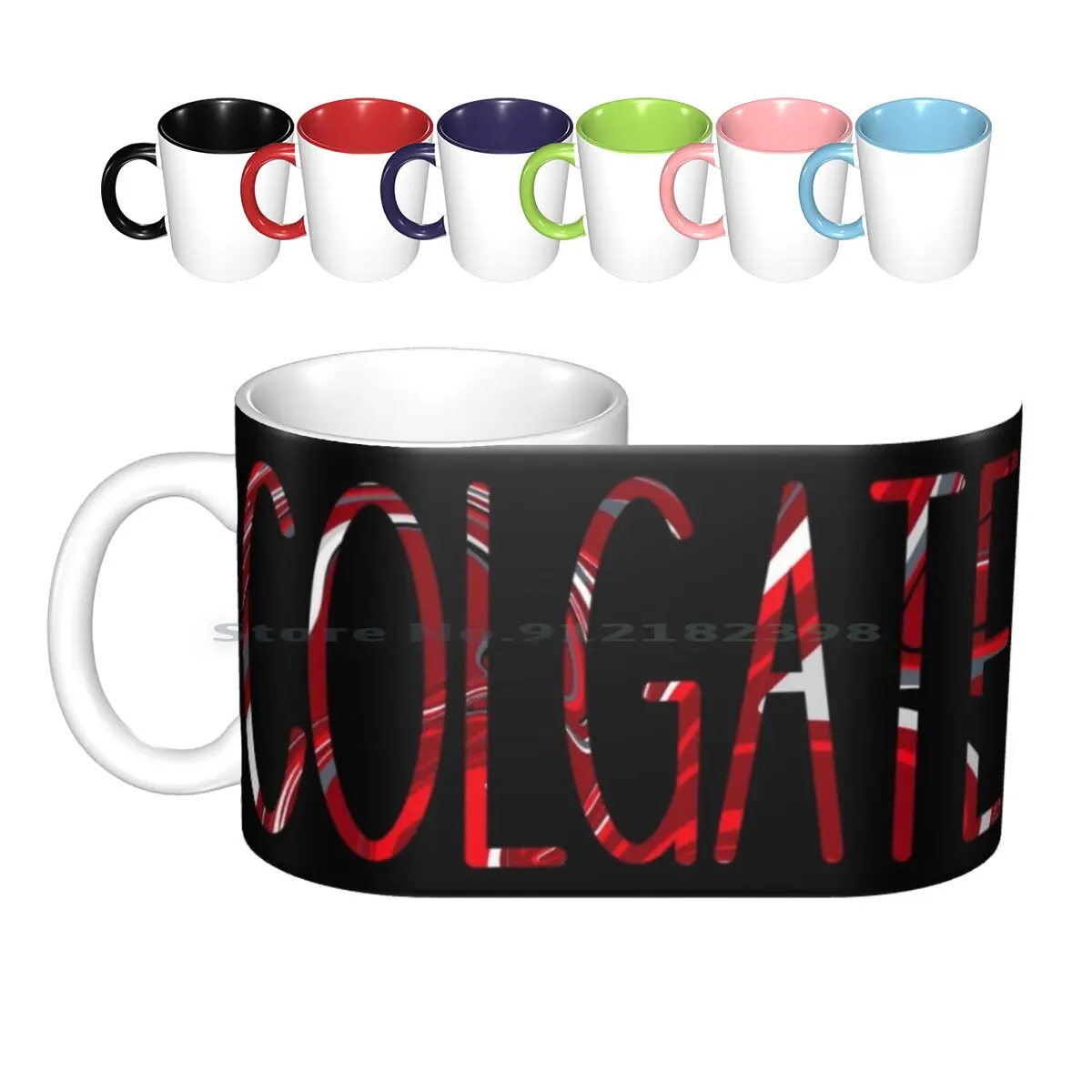 Colgate Tazze In Ceramica Di Marmo Tazze Da Caffè Tazza Da Tè Al Latte Colgate University Colgate Bianco Grigio Grigio Raider Raiders Madison Ny Nuovo
