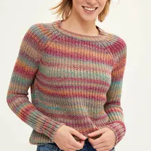 Дефакто Женская мода Crew полосатый вязаный свитер Женский Повседневный Джокер простой вязаный пуловер для женщин-H5197AZ19WN