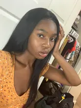 La srta. negro brasileño sin costuras recto 13x4 frente de encaje pelucas de cabello humano Marrón Medio, 4x4, cierre de encaje suizo peluca para las mujeres negras