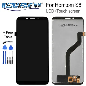 

5.7''Black For Homtom S8 LCD Display with Touch Screen Digitizer Assembly Repair Parts Accessory+Tools+Adhesive