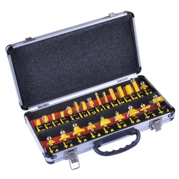 

24pcs Shank Router Bits Set Cutter Sharpening Edges Woodworking Particleboard Materials Power Cutting Tools