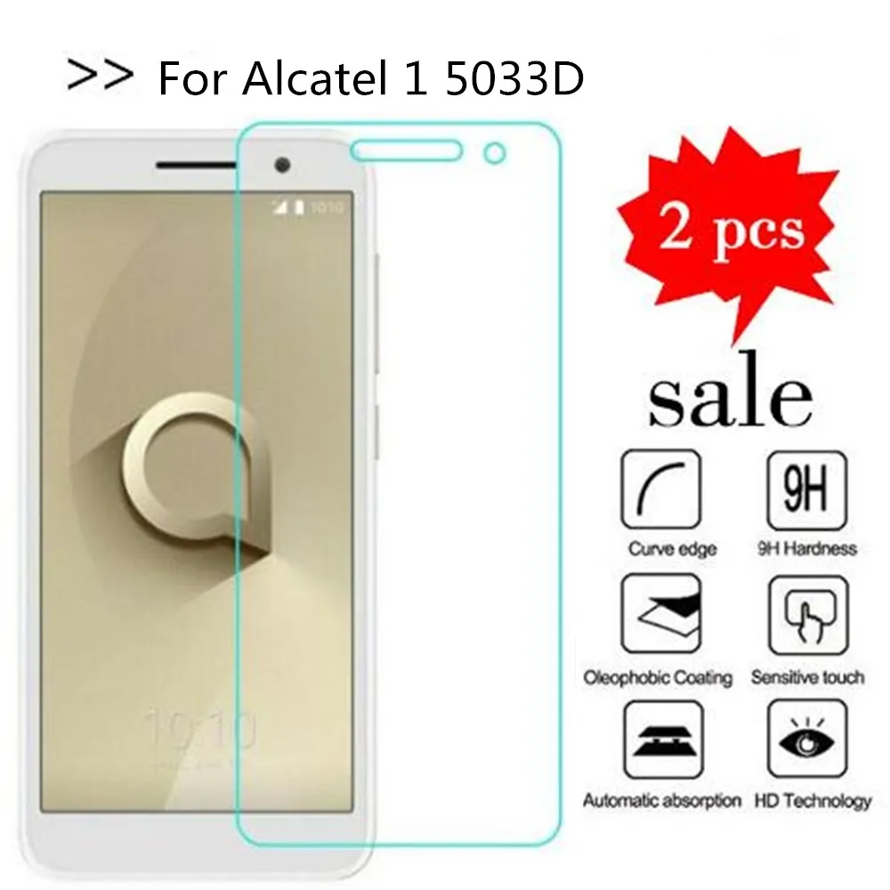 2 шт стекло для Alcatel 1 5033D протектор экрана закаленное стекло для Alcatel 1 5033D 5033 5033A 5033Y 5033X защитная пленка