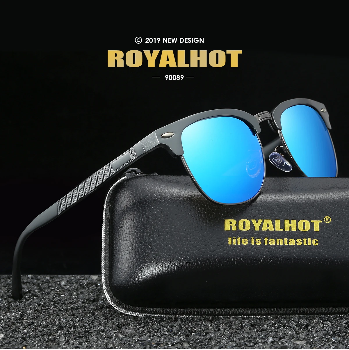 RoyalHot поляризационные солнцезащитные очки для мужчин и женщин из алюминия и магния полурамки для вождения солнцезащитные очки оттенки Oculos