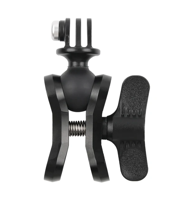 Aluminum CNC Camera Accessory Diving Ball Fixture Lights Arm Ball Butterfly Clip Triple Clamp Mount Adapter for Gopro 6 7 8 9 10 Black Color