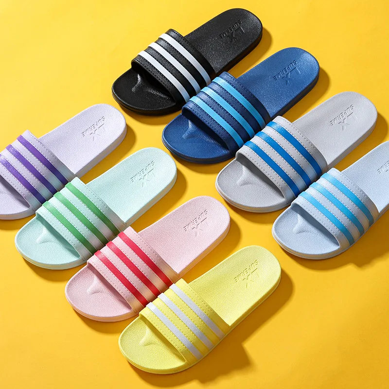 Summer Women  Outdoor Bathroom Shoes Platform Men Slippers Beach Flip Flops Slide Sandals Non-Slip Soft Sole Couple Ladies Home
