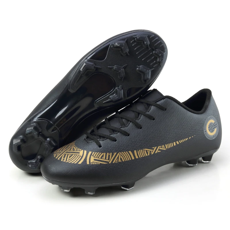 Cleats Football Shoes Men Long Spikes Soccer Shoes Kids Boys Breathable Sneakers Lightweight Soccer Boots Sport Chuteira Futebol