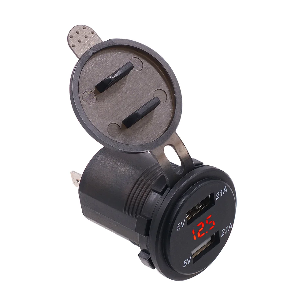 12 V/24 V 3.4A USB вольтметр Рок Двойной Порты и разъёмы автомобильного прикуривателя быстро Зарядное устройство цифровой светодиодный вольтметр
