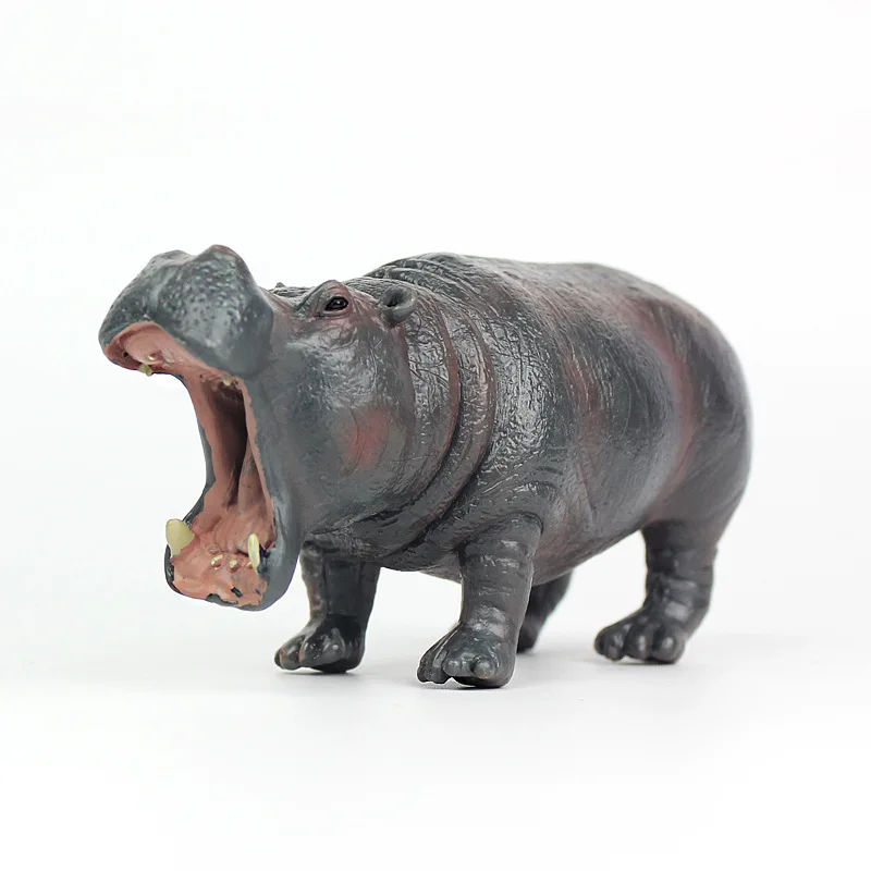 

Cross Border Hot Sales Model Wild Animal Model Great Mother Hippo Plastic Solid CHILDREN'S Toy Decoration Gift