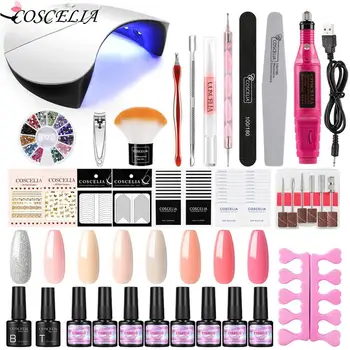 

Nail Set UV LED Lamp for Manicure Gel Nail Polish Set Kit Gel Varnish Electric Nail Drill Manicure Sets Nail Art Tools