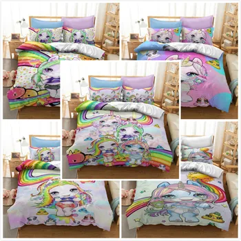 

Poopsie Slime Surprise Unicorn Original 3D Printed Bedding Set Children Cartoon Quilt Cover Pillowcase Pattern Soft Bed Set