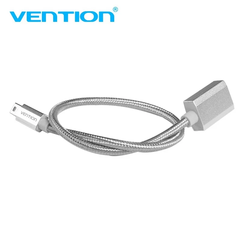 Vention высокоскоростной передачи мини USB2.0 OTG кабель OTG адаптер для камер U диск чтения карт MP4 0,25 м - Цвет: silver