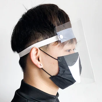 

2Pcs Full Face Cover Dust-proof Safety Shield Windproof Protective Visor Blue/Pink/Light Blue Protective Face Shield