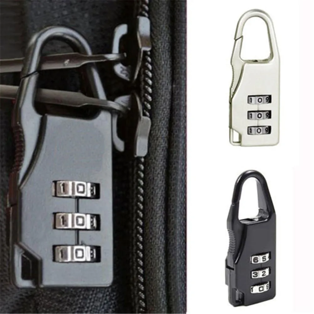 3 мини набора цифр код номер пароль Комбинация замок Безопасность Путешествия безопасности замок для багажа Замок для спортзала