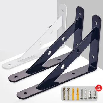 

1Pcs Black/W hite Iron L-Shaped Braces Wall Shelf Bracket Holder Triangular Corner Brace Baking Wall Mounted Self Support Frame