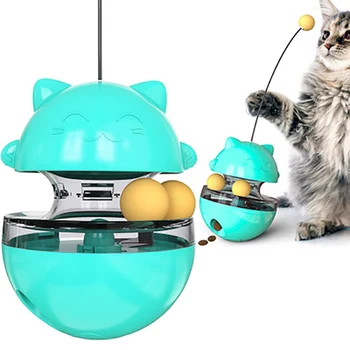 

Interactive Tumbler Cat Toys Funny Pet Shaking Leakage Food Container Cat Slow Leaking Food Ball Puppy IQ Improve Training Toys