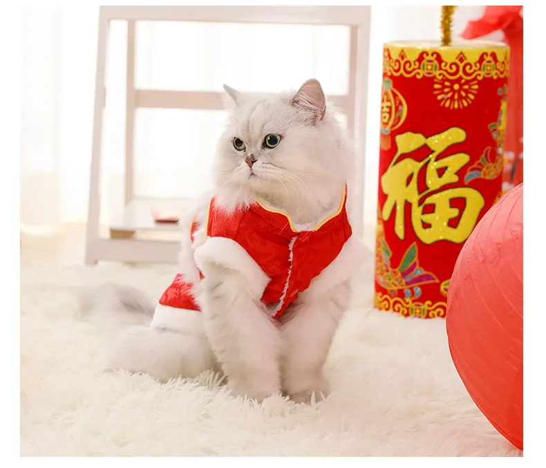 Зимняя теплая одежда для кошек HOOPET, одежда для кошек, одежда для рождественских праздников, товары для домашних животных, костюм для кошек