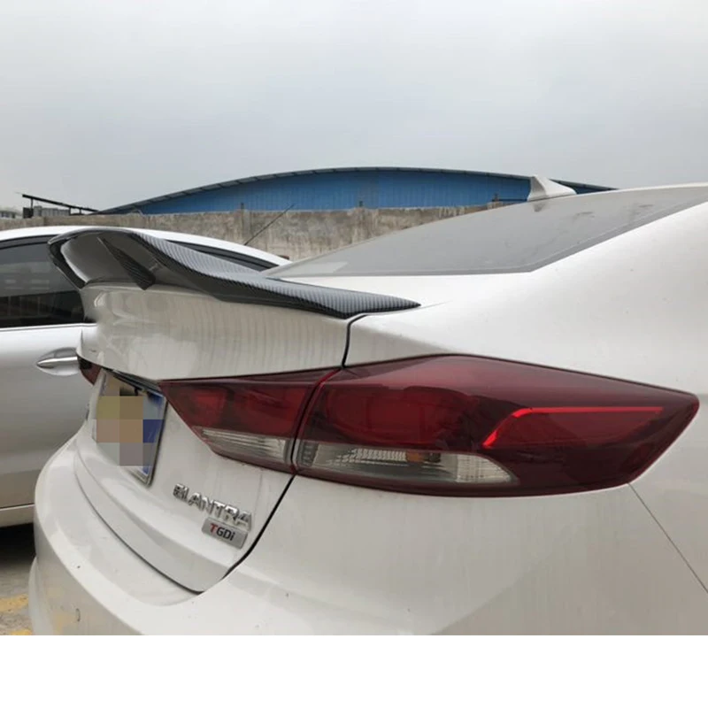 Для hyundai Elantra спойлер 17 высококачественный спойлер из углеволокна заднее крыло автомобиля праймер цвет задний багажник Хвост СПОРТ