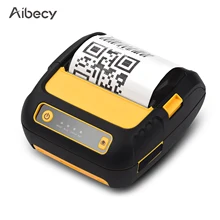 Aibecy портативный 80 мм Термопринтер портативный принтер штрих-кодов USB BT соединение беспроводной с 2 рулонов бумаги внутри