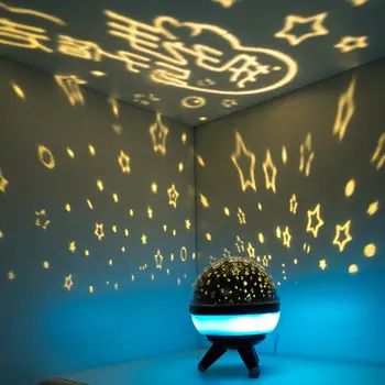 

ICOCO New Arrival Romantic Star Projector Colorful Rotating Night Light LED Flashing Atmosphere Lamp Gift Drop Shipping Sale