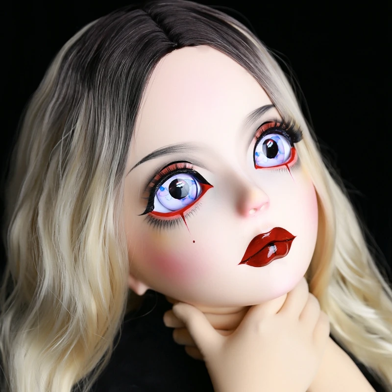 S09) HIDOLLS качество ручной работы Женская девочка Смола половина головы Косплей Японская ролевая игра BJD кигуруми маска Трансвестит кукольная маска