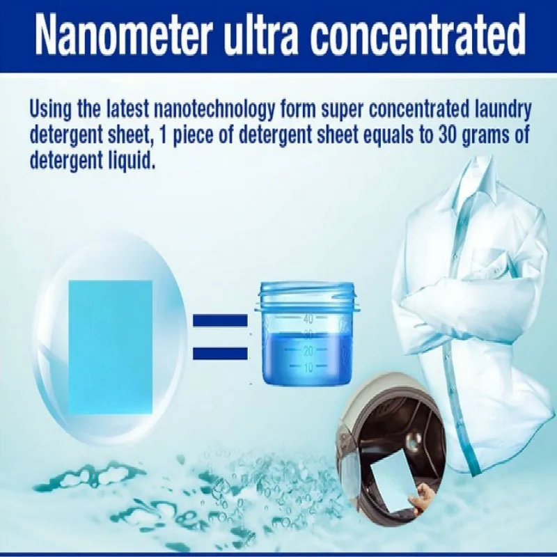 Новинка 200 шт./лот дорожные стиральные Порошковые листы портативные чистящие