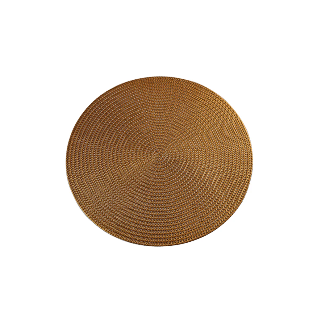 Accessories Hotel Home Decor Round Placemat Anti Scalding Insulation Solid Table Mat Restaurant Dining Kitchen PVC Pad