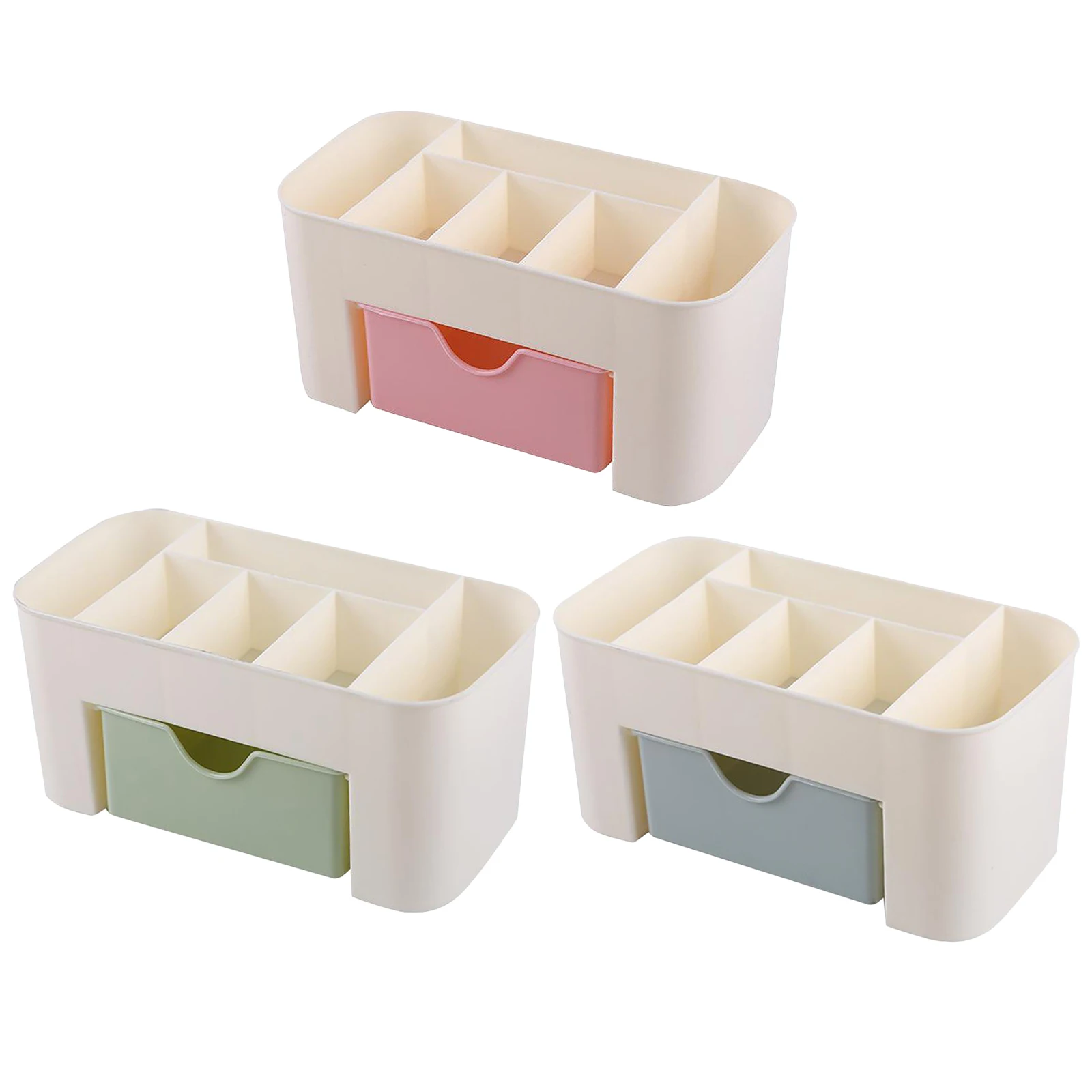 Plastic Cosmetic Makeup Accessories Organiser with Drawer Makeup Jewelry Display Box