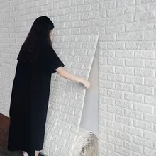 

Thicken 3D Three-dimensional Wall Sticker Waterproof and Moisture-proof Wallpaper Self-adhesive Bedroom Warm Brick Wall Sticker