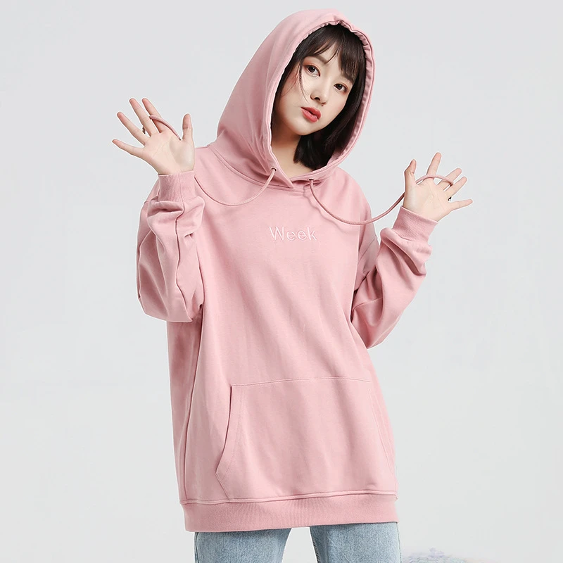 Fashion Pink Hoodie Long Sleeve 
