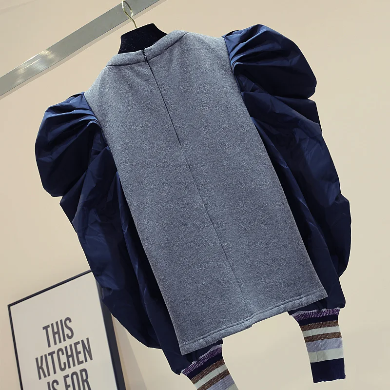 Индивидуальный сшивной пуловер свитер для женщин осень Pull куртка корейский Свободный ДЖОКЕР Длинный рукав Ins куртка с капюшоном для леди