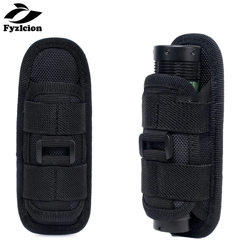 

Tactical Flashlight Holder 360 Degree Rotatable Clip Torch Pouch Molle Hunting Waist Bag Multi-functional Flashlight Waist Bag